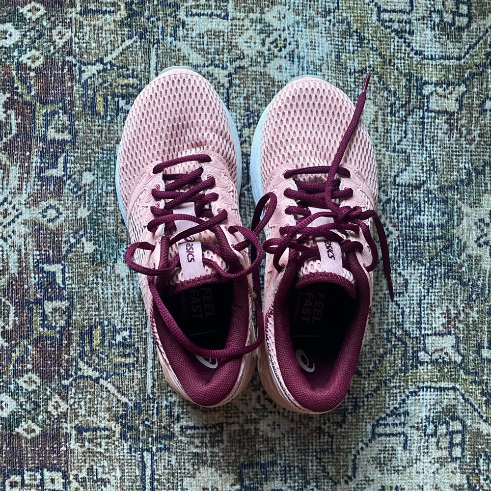 Pink Asics sneakers